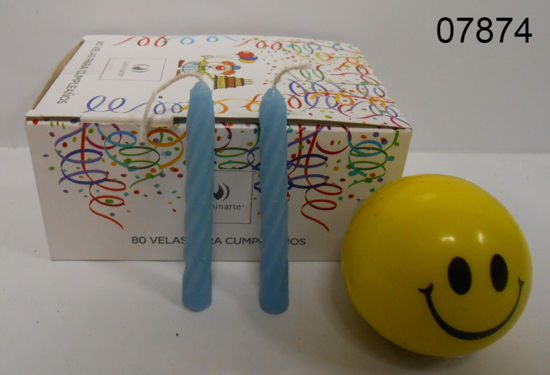 Imagen de VELAS CUMPLEAÑOS CELESTE  EN CAJA 9.26
